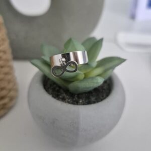 Bague acier inoxydable infini